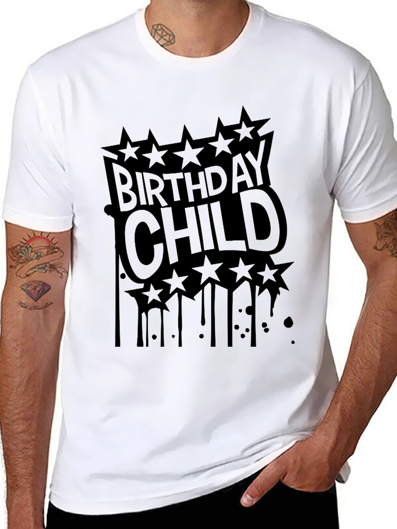 Birthday Child T-Shirt - Black Graphic Tee