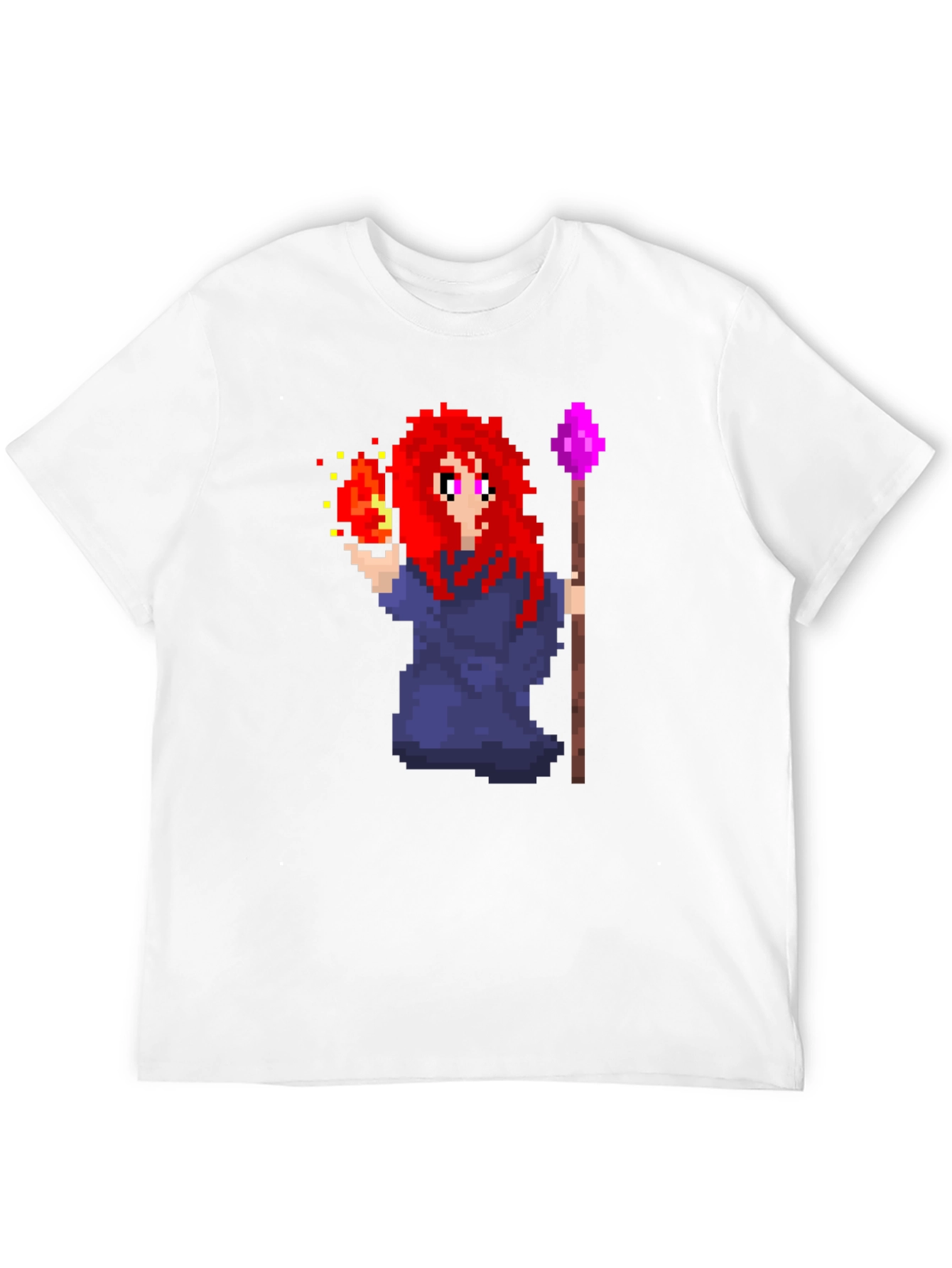Pixel Art Mage T-Shirt - Unique Graphic Tee