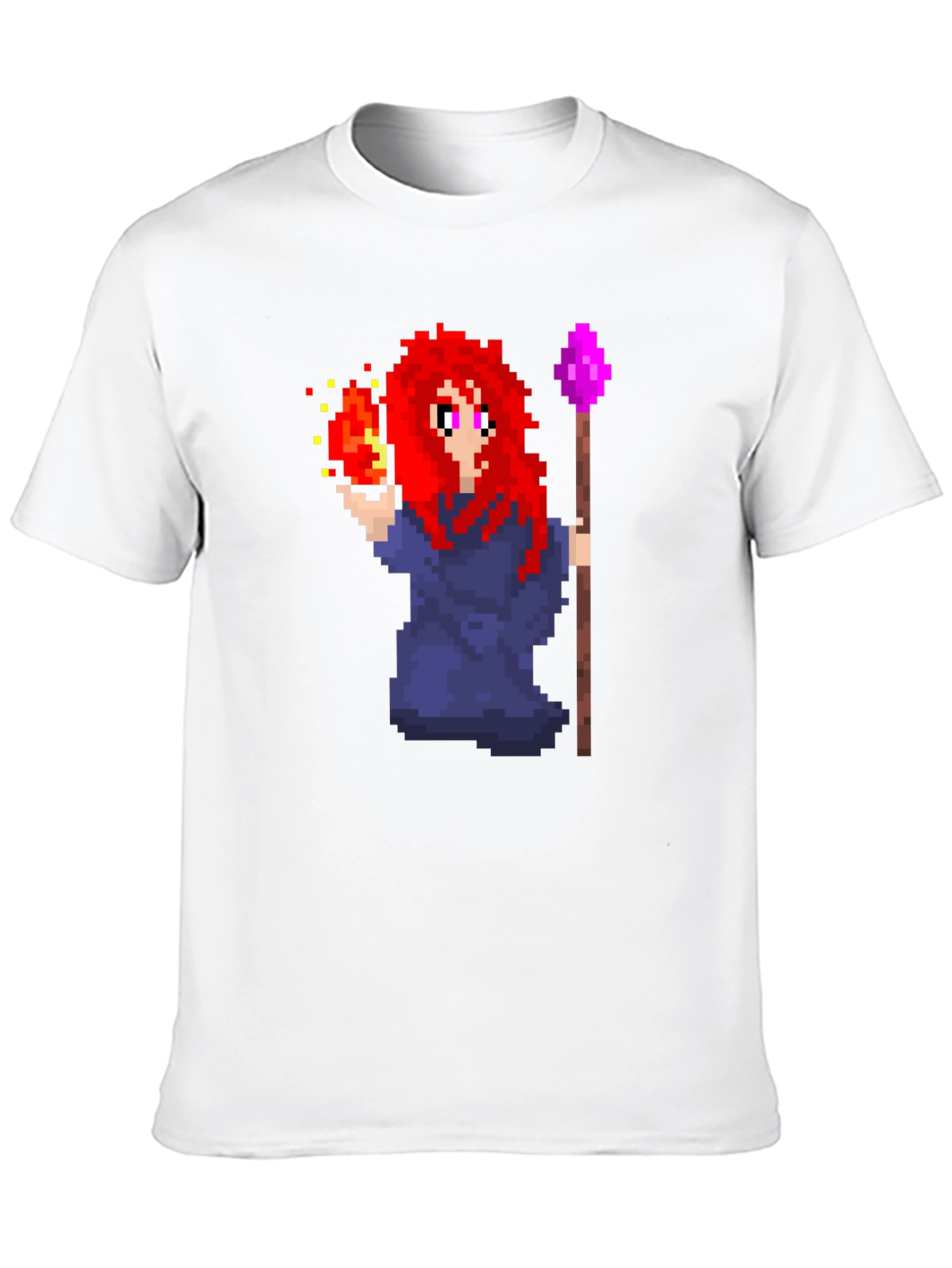 Pixel Art Mage T-Shirt - Unique Graphic Tee
