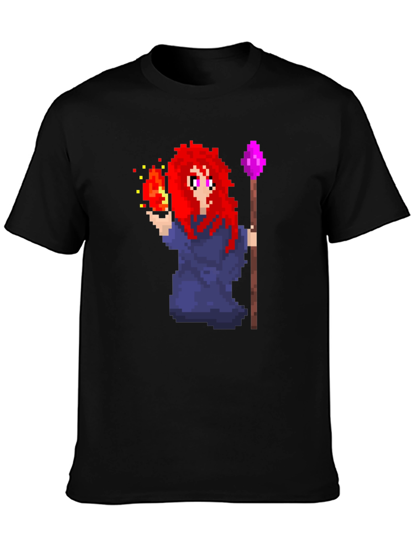 Pixel Art Mage T-Shirt - Unique Graphic Tee