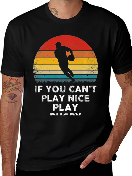 Play Rugby T-Shirt - Retro Style