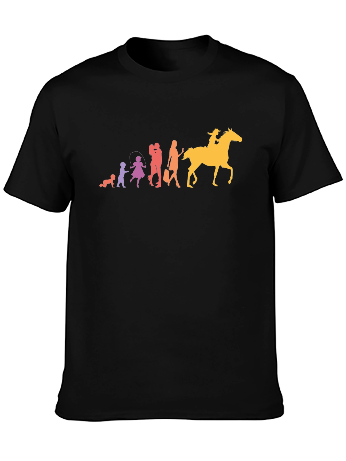 Evolution of Cowgirl - Black Graphic Tee