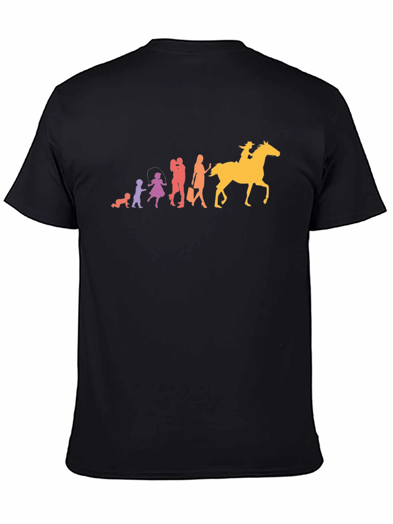 Evolution of Cowgirl - Black Graphic Tee
