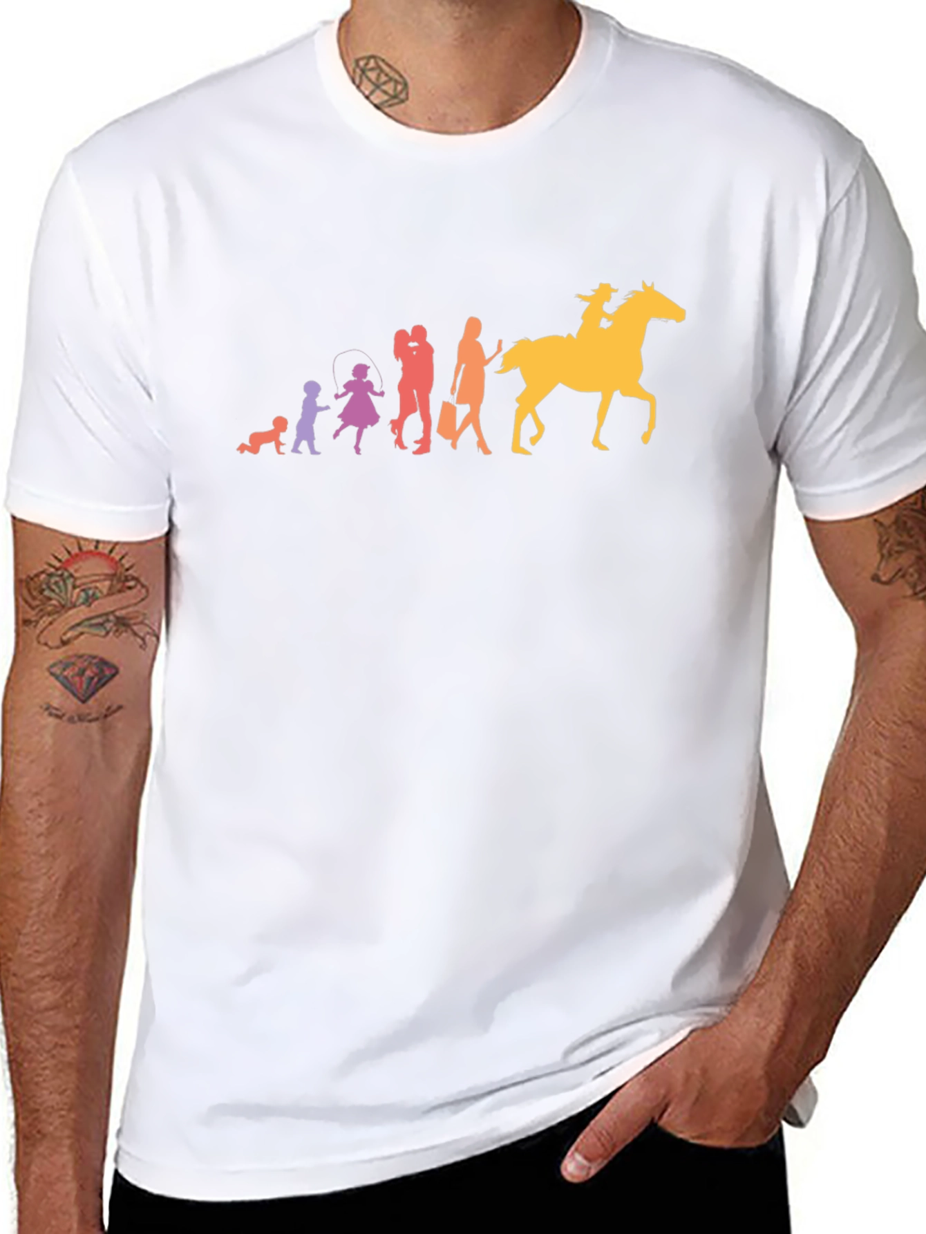 Evolution of Cowgirl - Black Graphic Tee