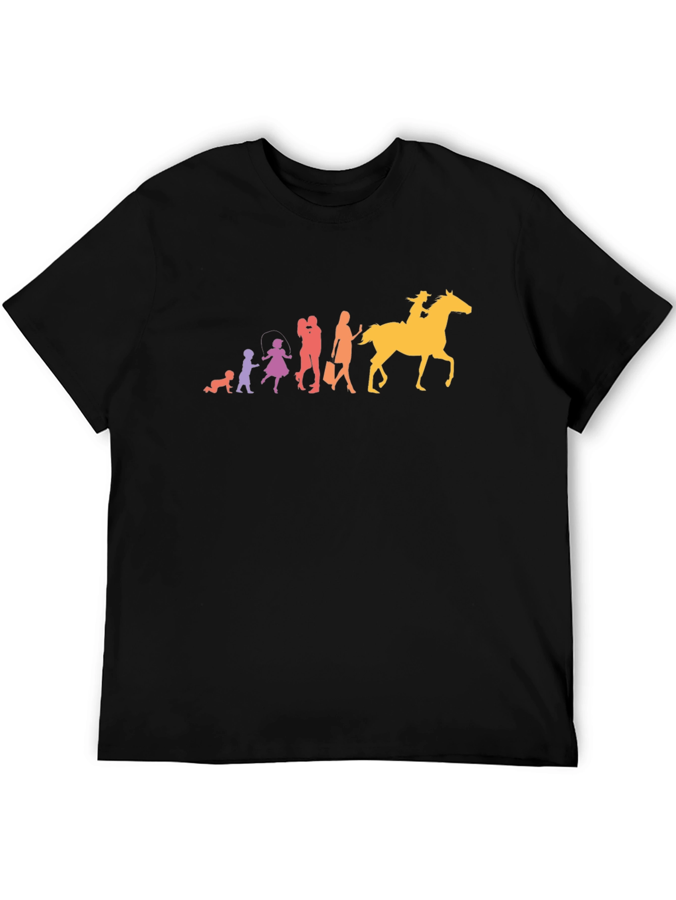 Evolution of Cowgirl - Black Graphic Tee