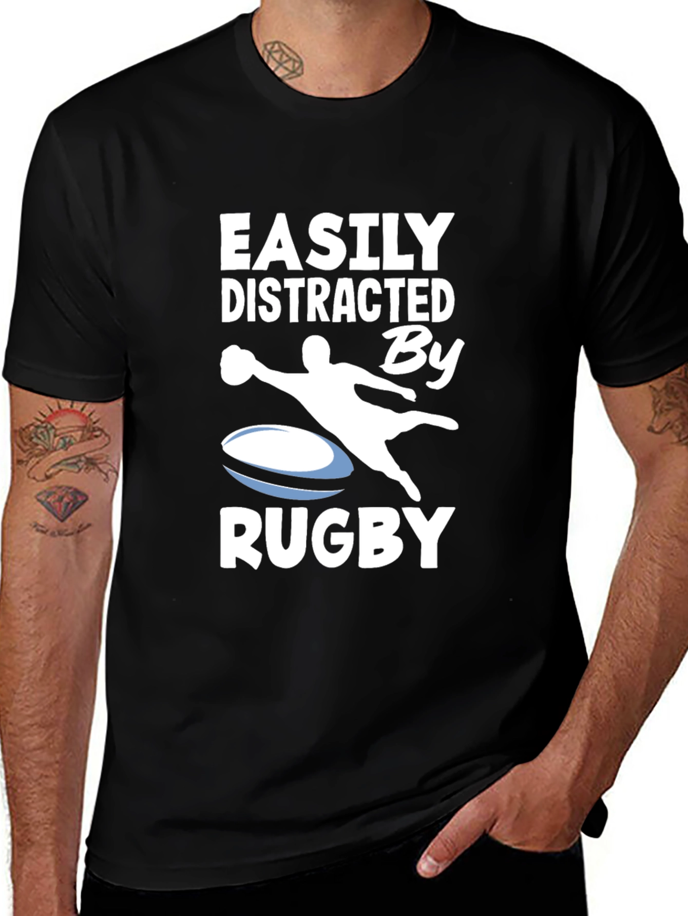 Easily Distracted By Rugby T-Shirt