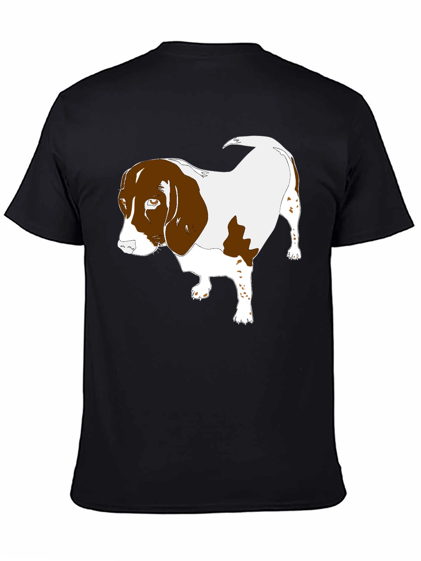 Dog Graphic T-Shirt Black Casual Tee