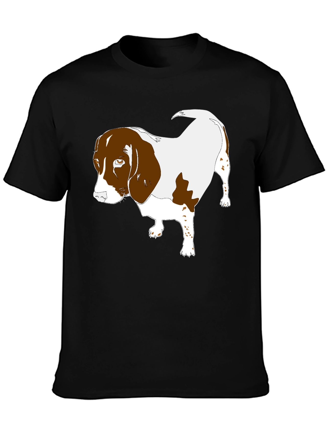 Dog Graphic T-Shirt Black Casual Tee