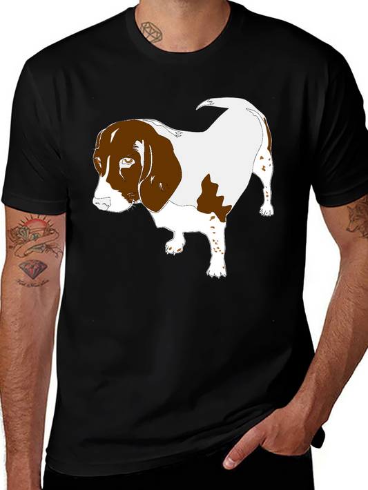 Dog Graphic T-Shirt Black Casual Tee