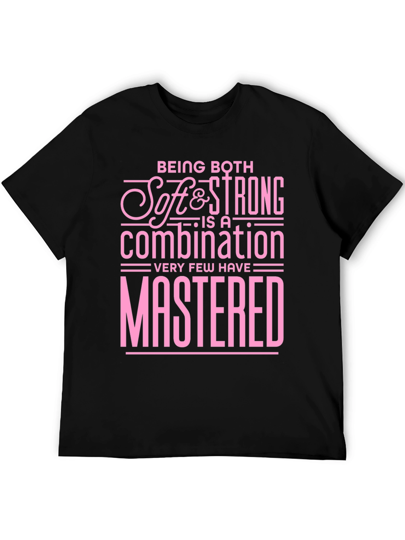 Soft & Strong Graphic Tee - Black Cotton Blend