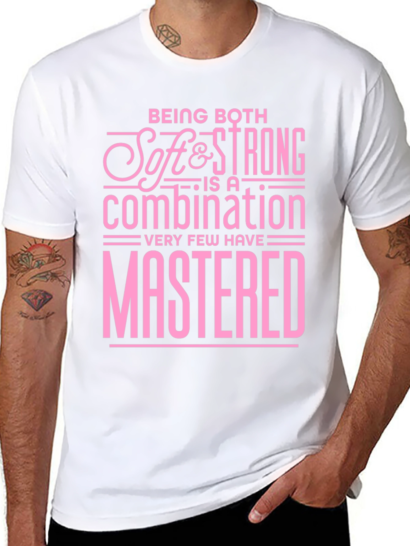Soft & Strong Graphic Tee - Black Cotton Blend