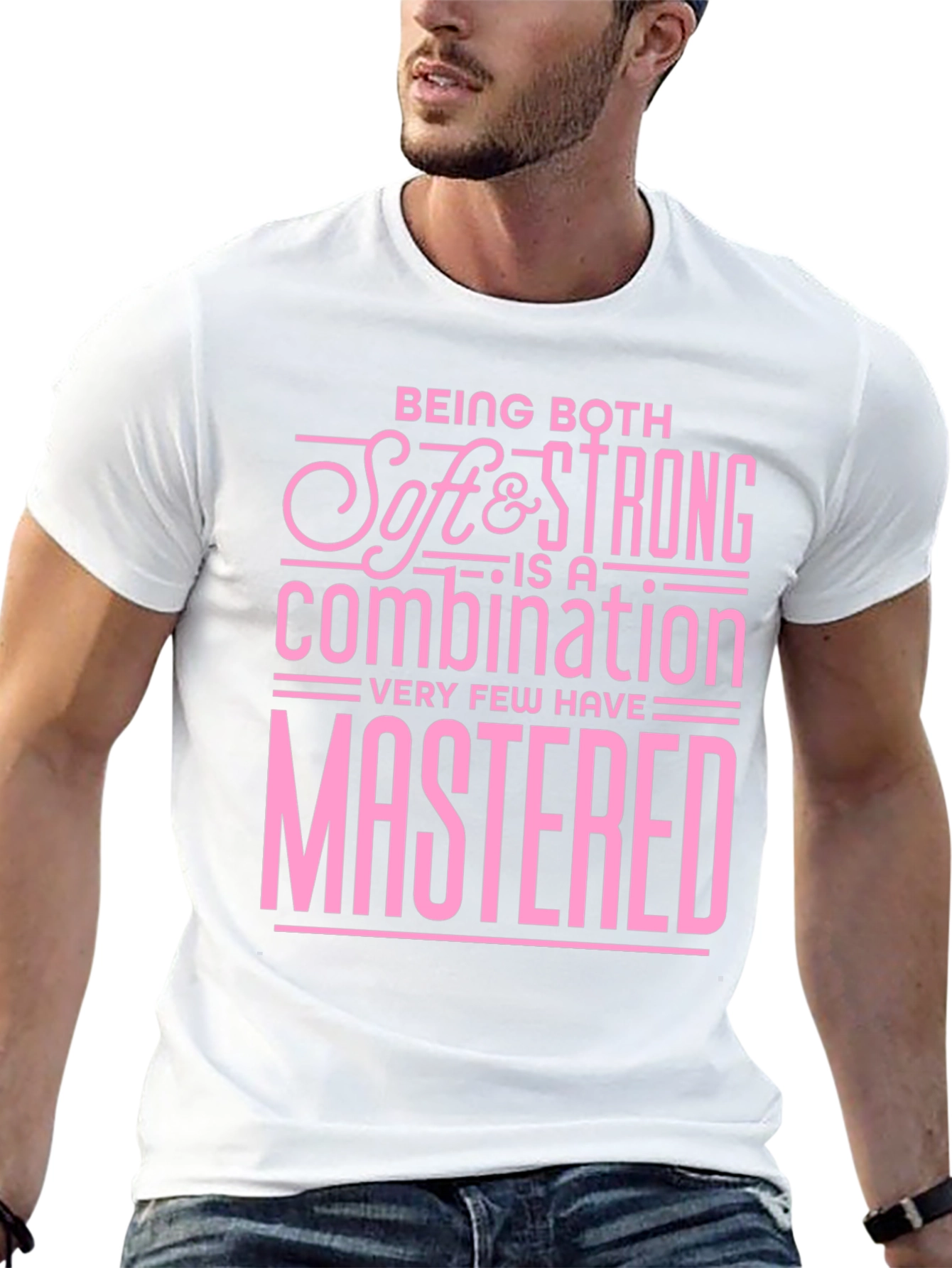 Soft & Strong Graphic Tee - Black Cotton Blend
