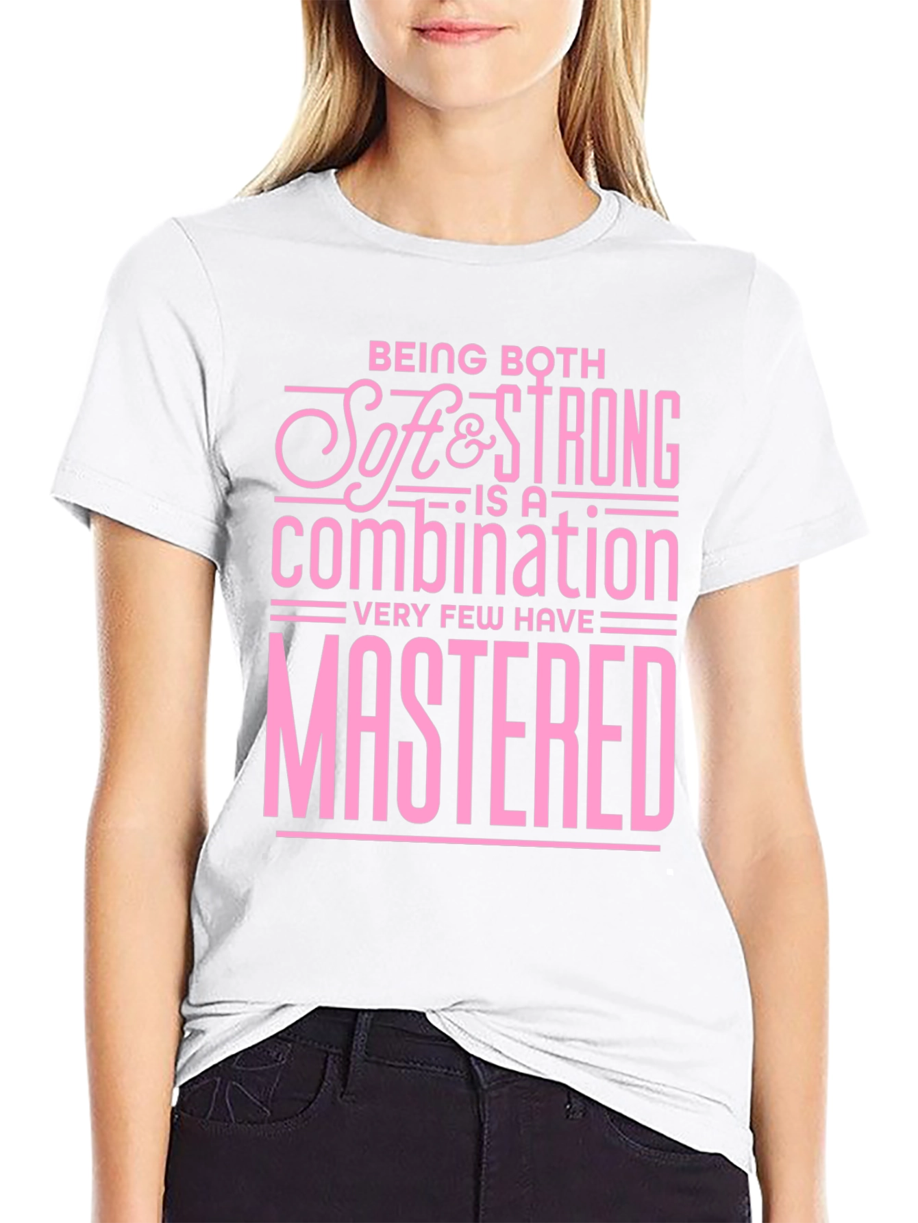 Soft & Strong Graphic Tee - Black Cotton Blend