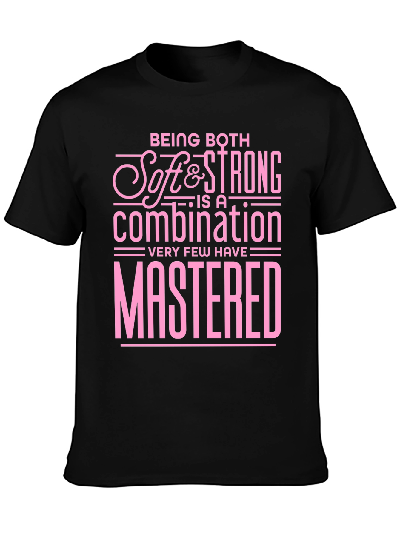 Soft & Strong Graphic Tee - Black Cotton Blend
