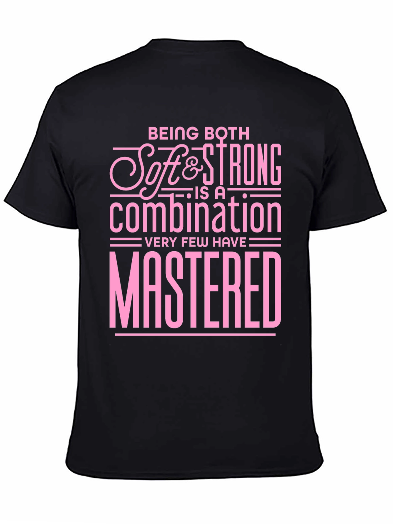 Soft & Strong Graphic Tee - Black Cotton Blend