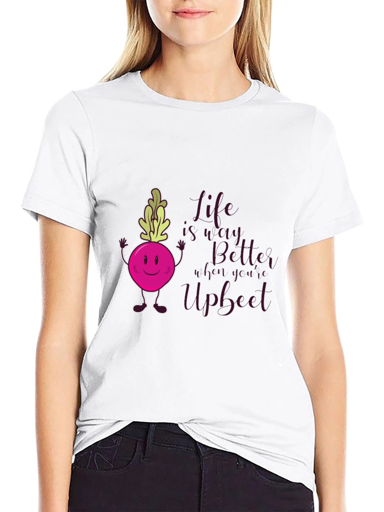 Upbeet Cartoon Graphic T-Shirt