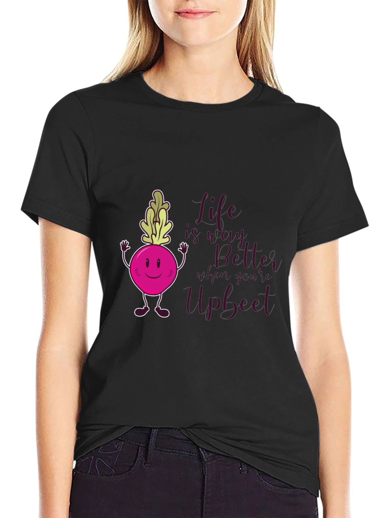 Upbeet Cartoon Graphic T-Shirt