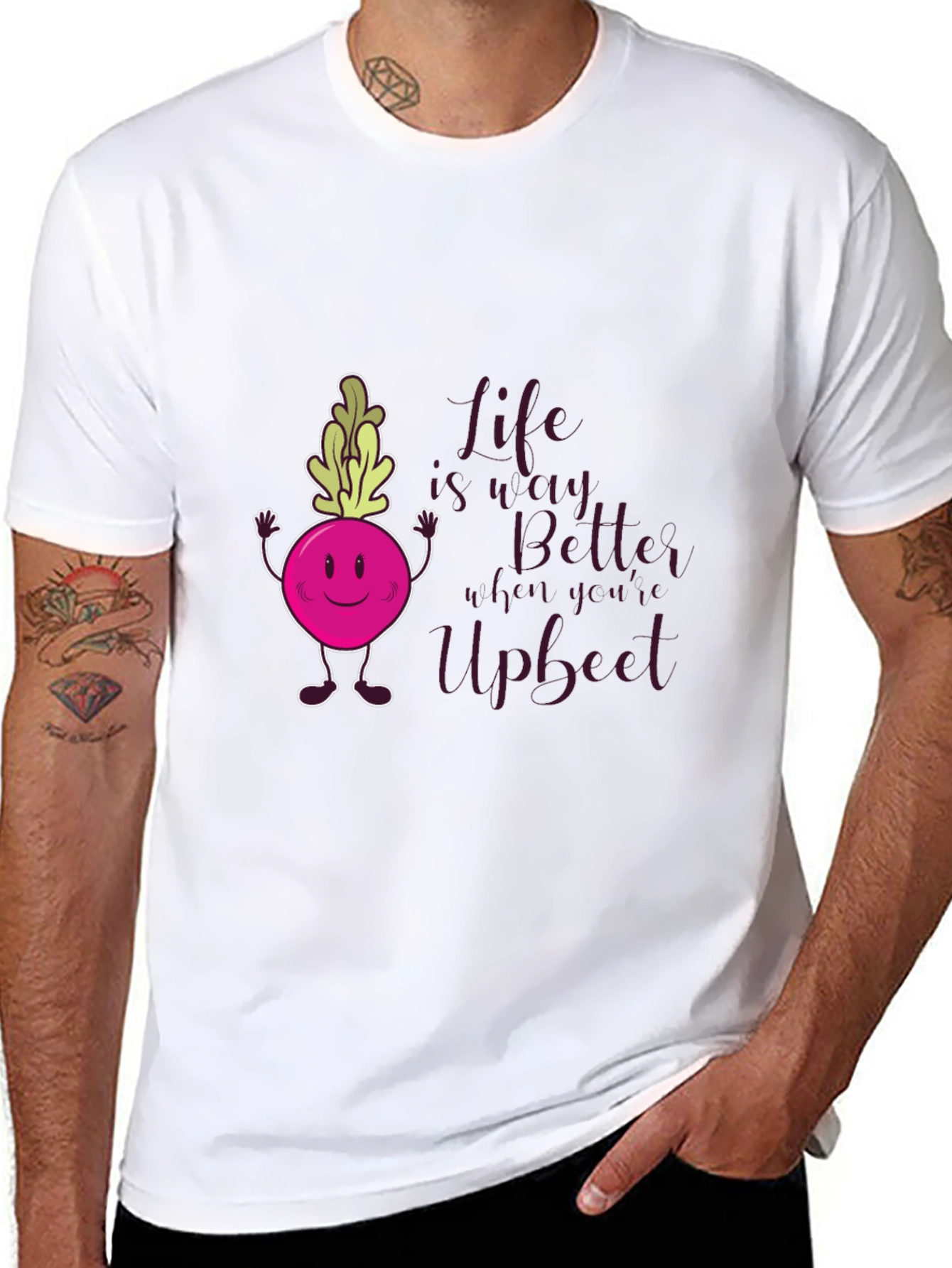 Upbeet Cartoon Graphic T-Shirt