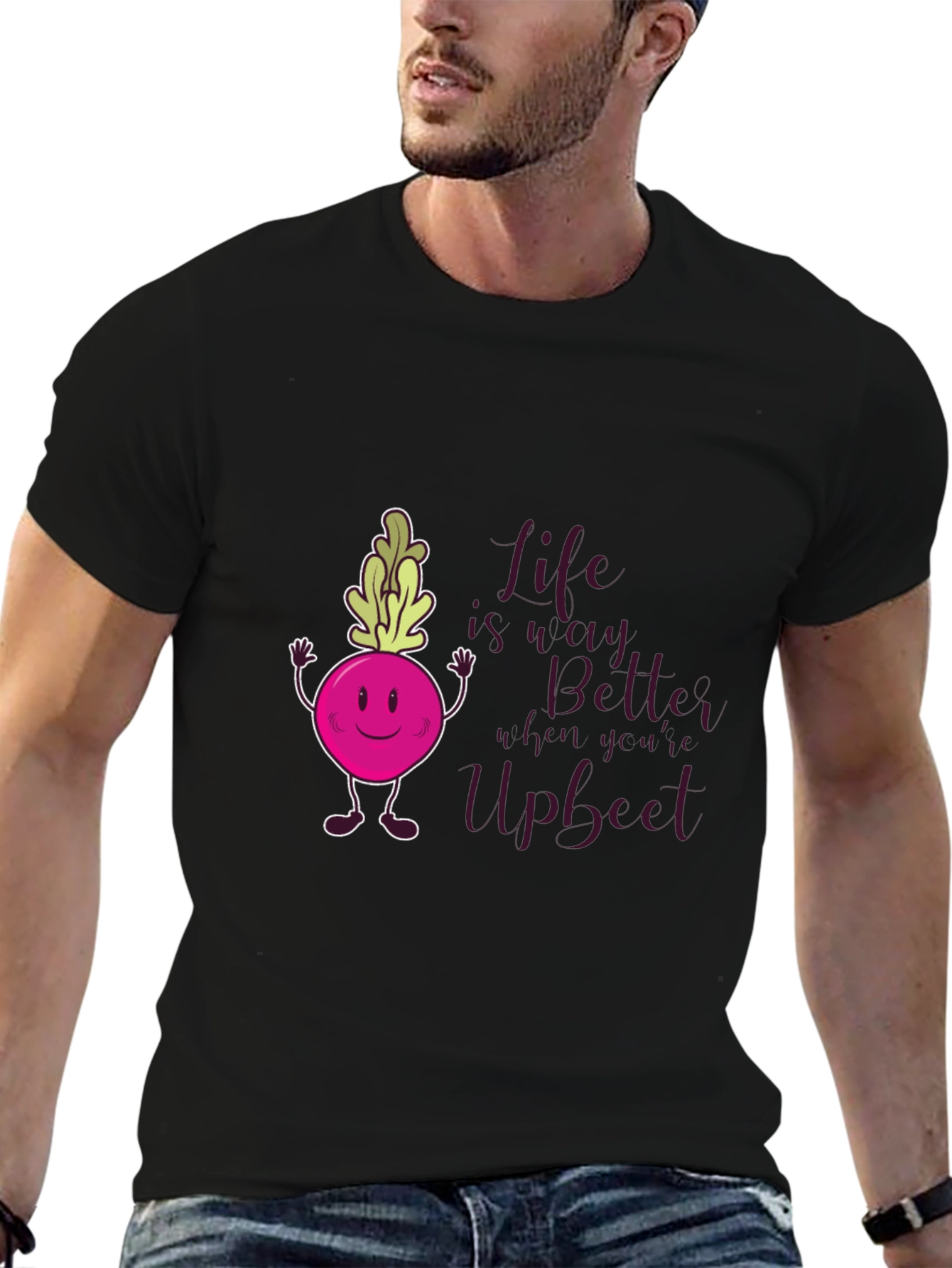 Upbeet Cartoon Graphic T-Shirt