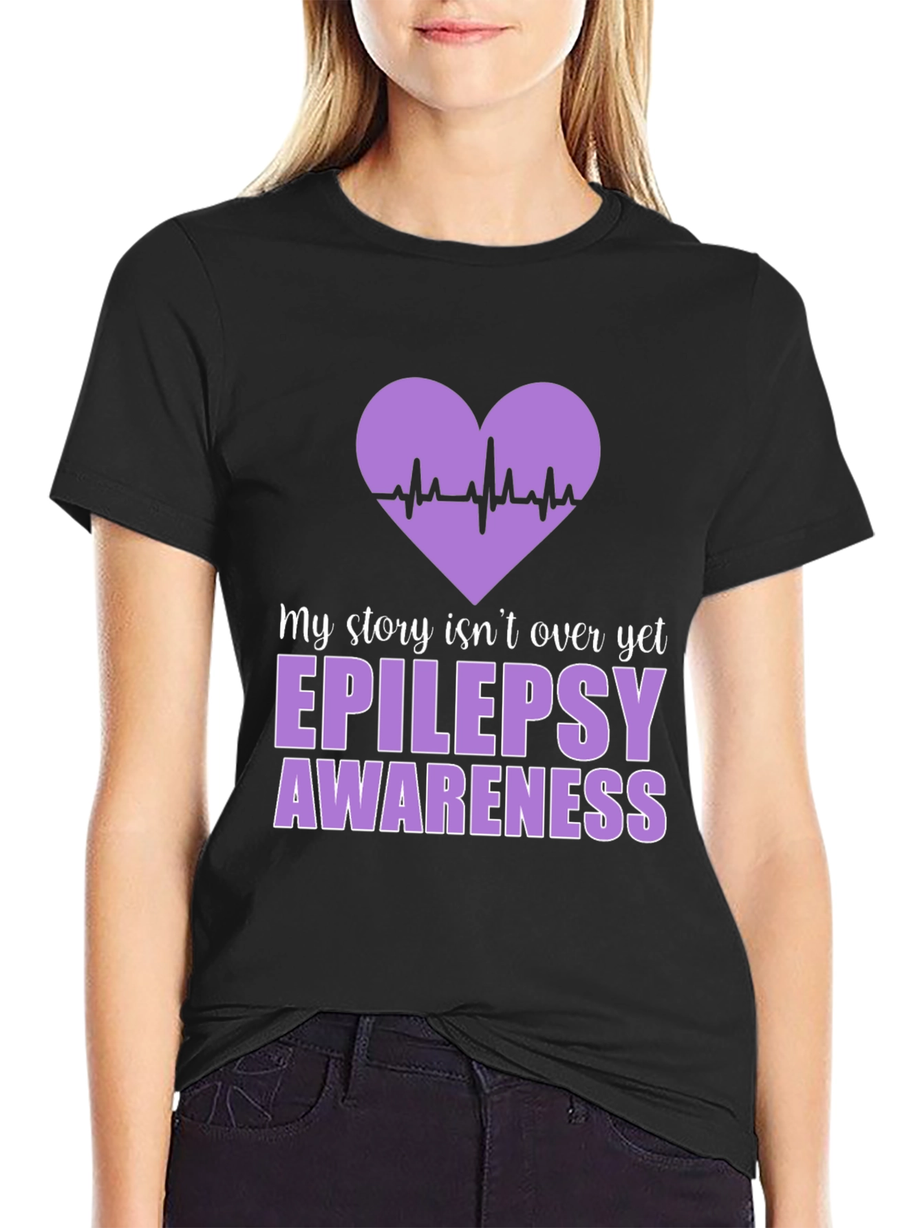 Epilepsy Awareness Heartbeat T-Shirt