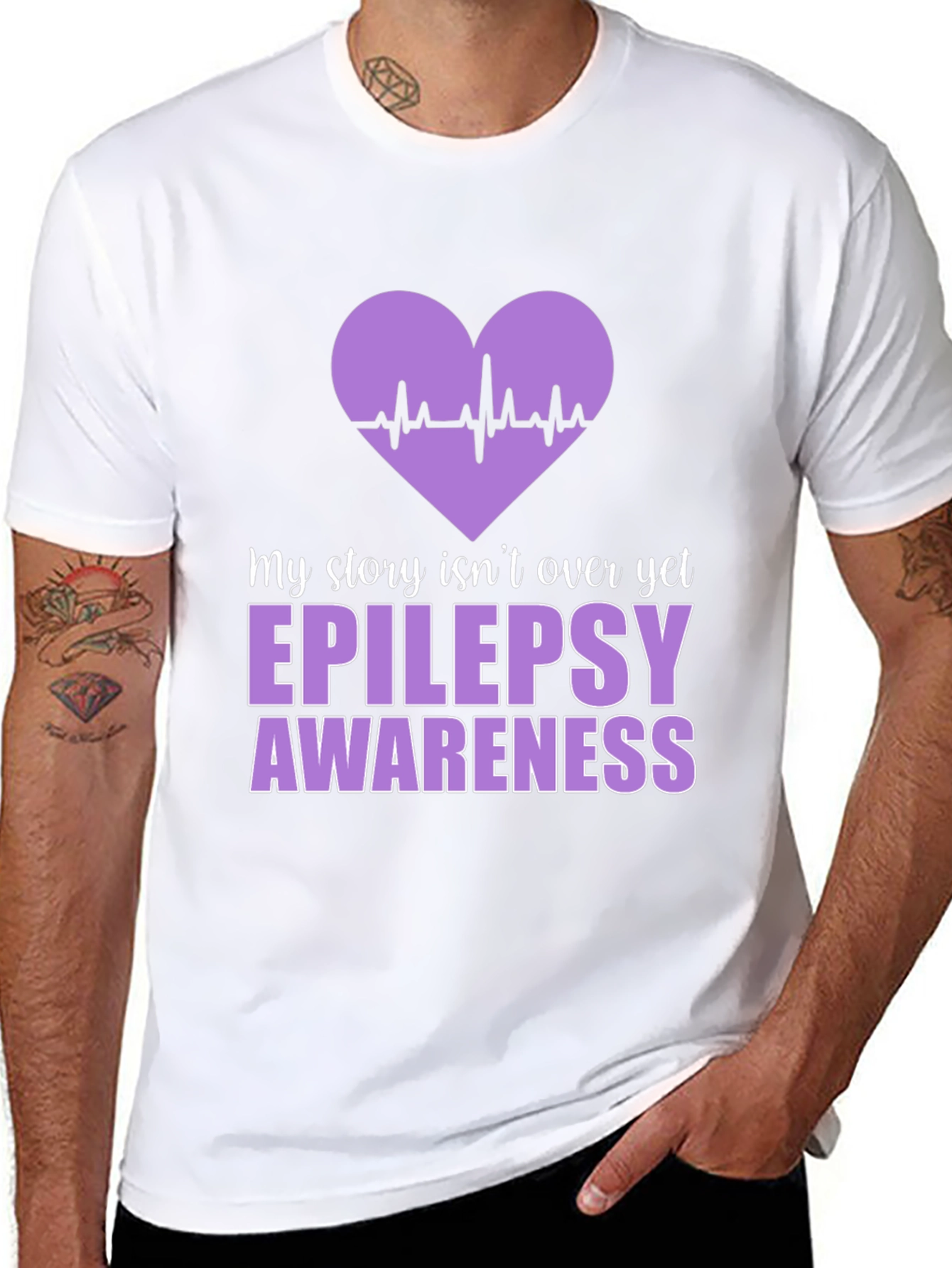 Epilepsy Awareness Heartbeat T-Shirt