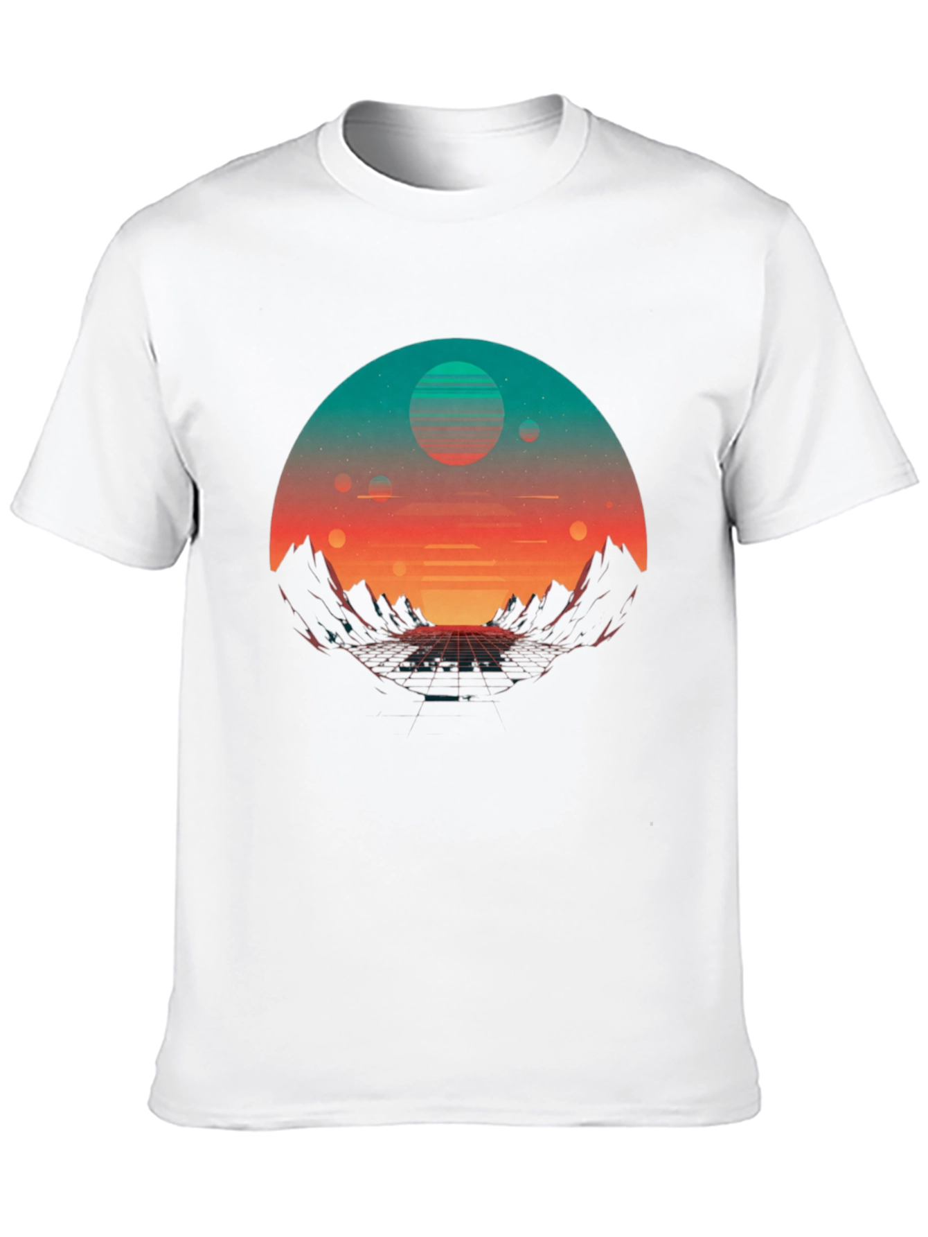 Retro Sunset Graphic Tee - Synthwave Style