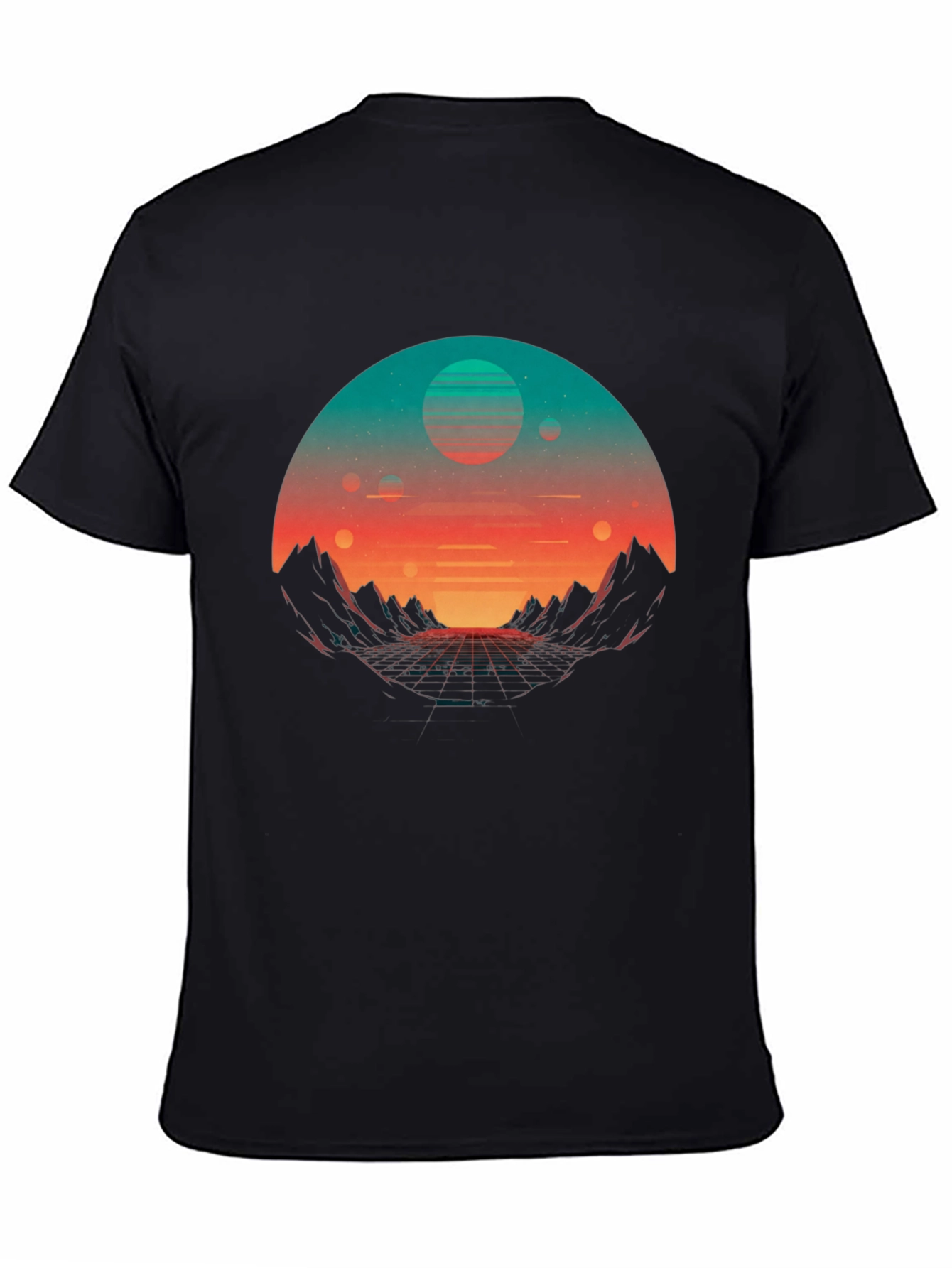 Retro Sunset Graphic Tee - Synthwave Style