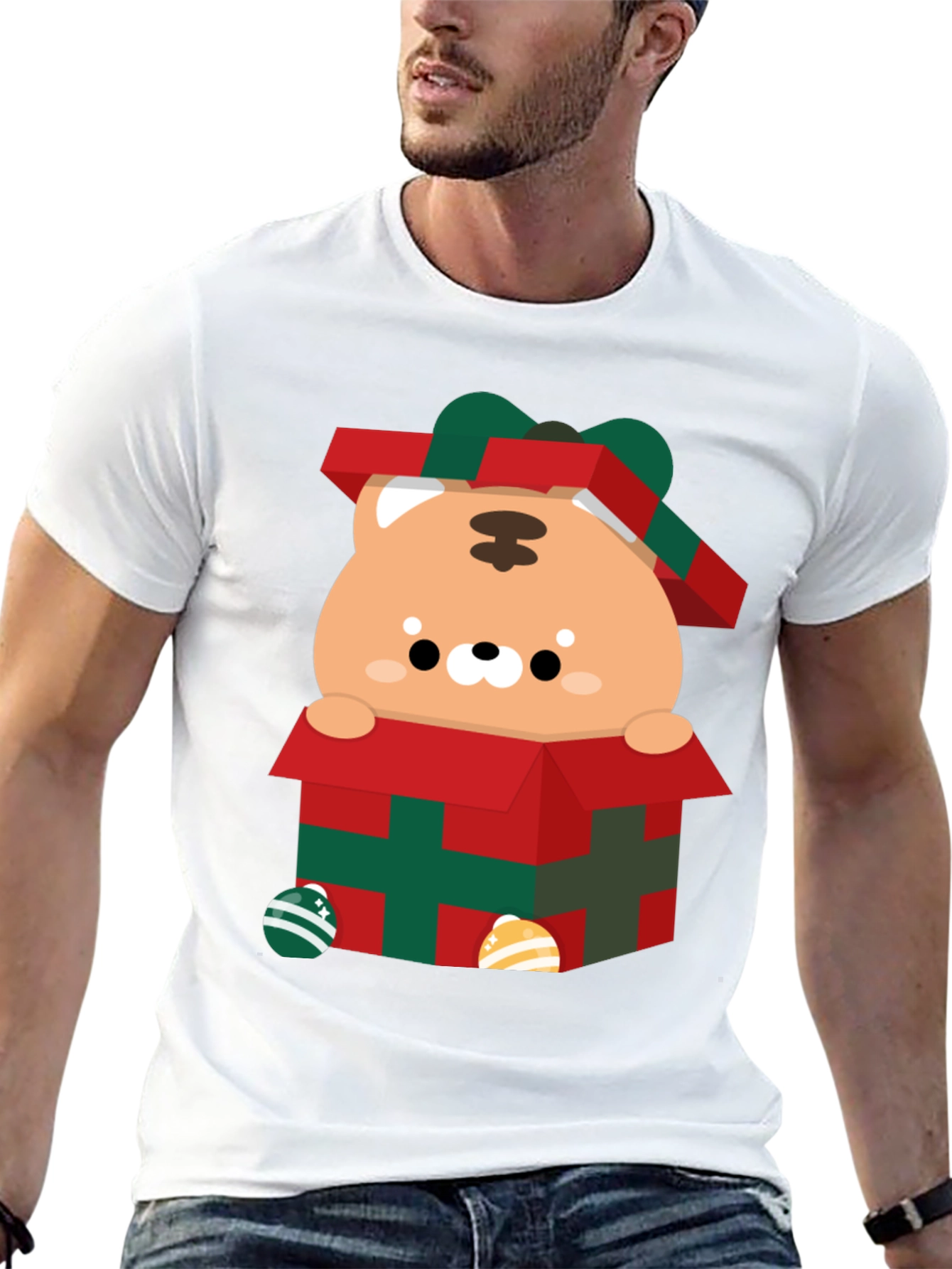 Festive Gift Box Tiger Graphic Tee