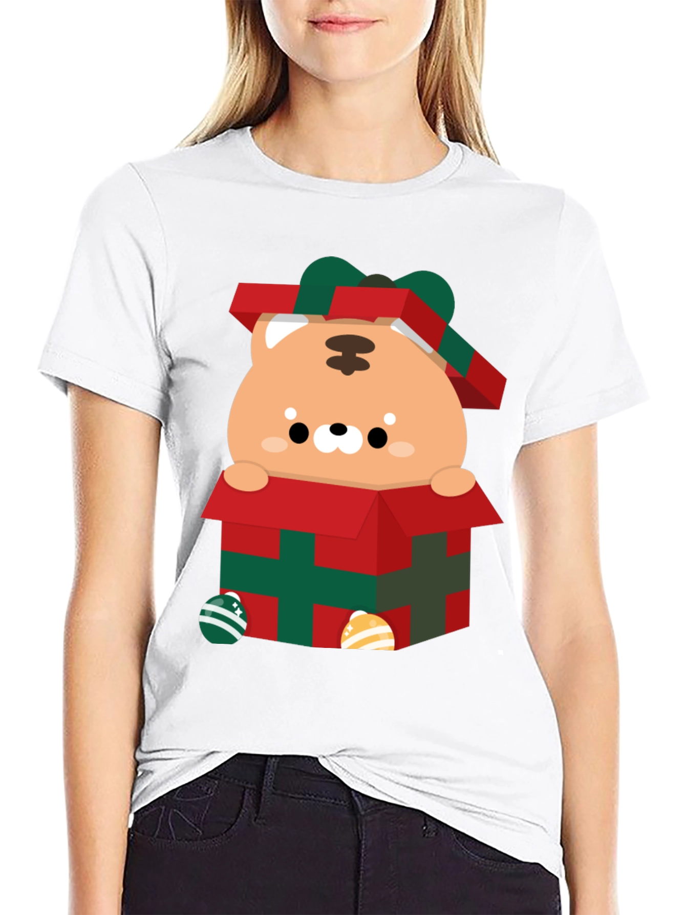 Festive Gift Box Tiger Graphic Tee