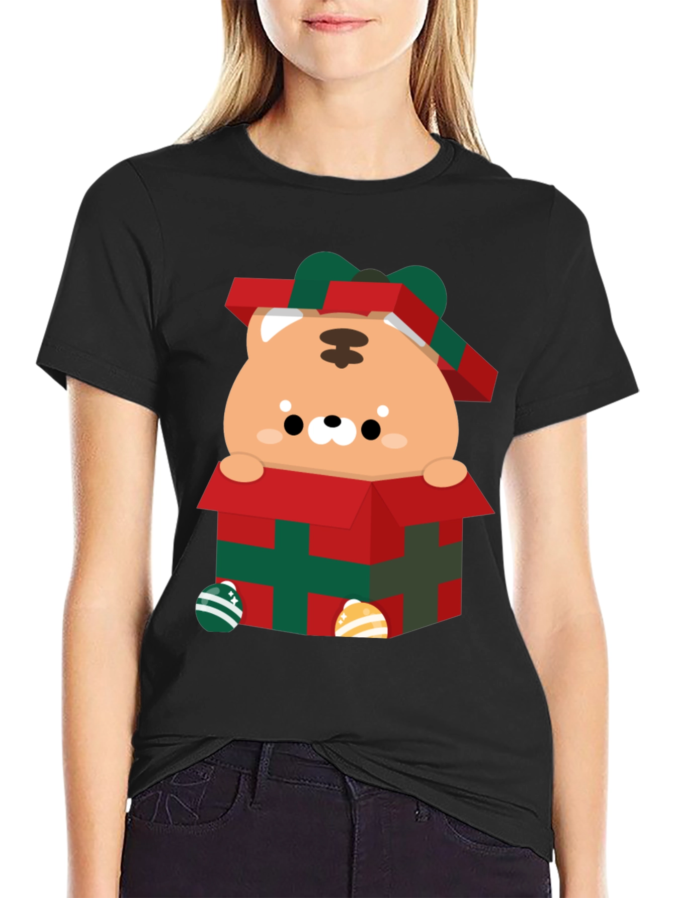 Festive Gift Box Tiger Graphic Tee