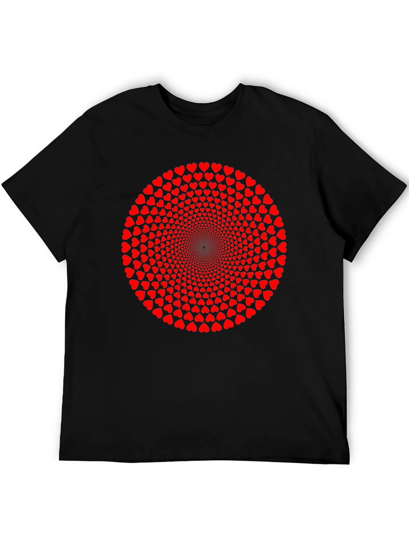Heart Circle Graphic T-Shirt - Black