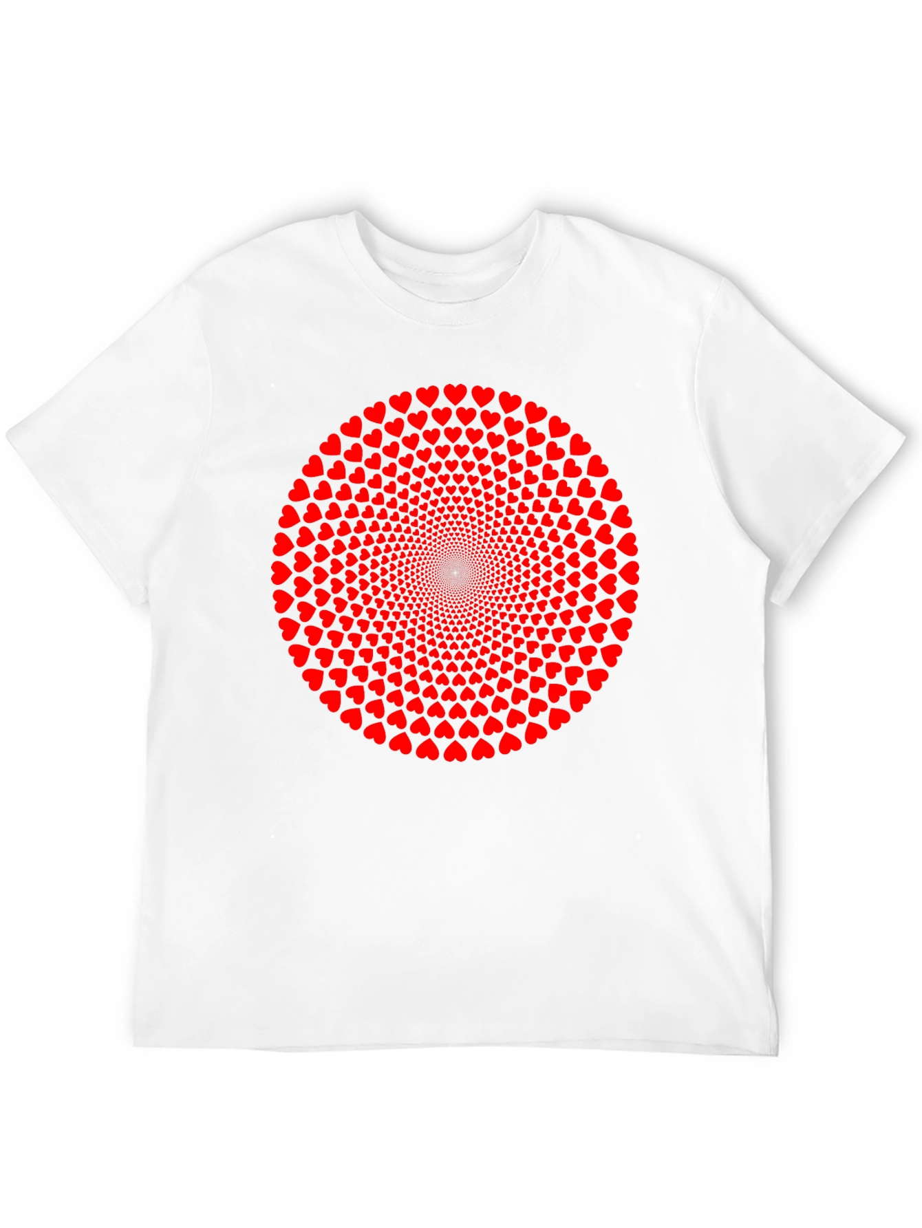 Heart Circle Graphic T-Shirt - Black