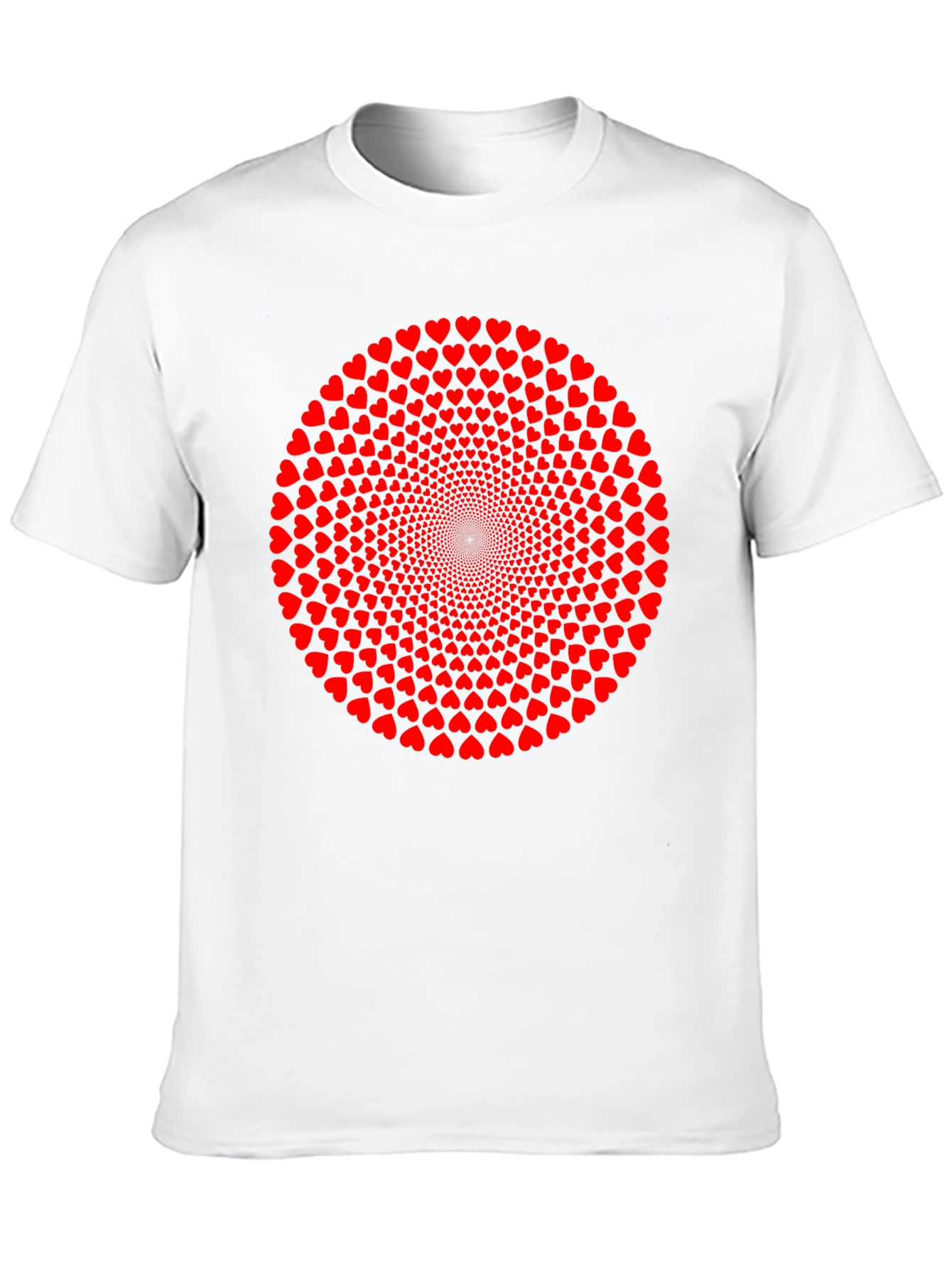Heart Circle Graphic T-Shirt - Black