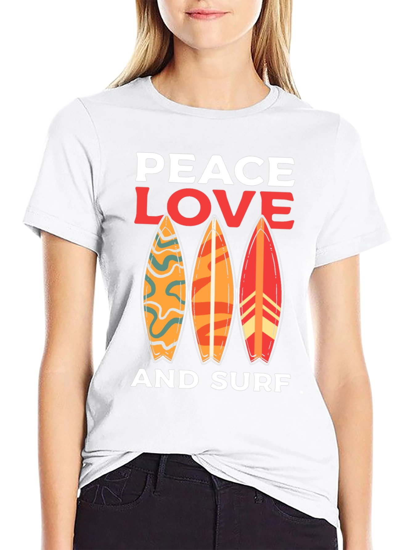 Peace Love Surf Graphic Tee - Unisex