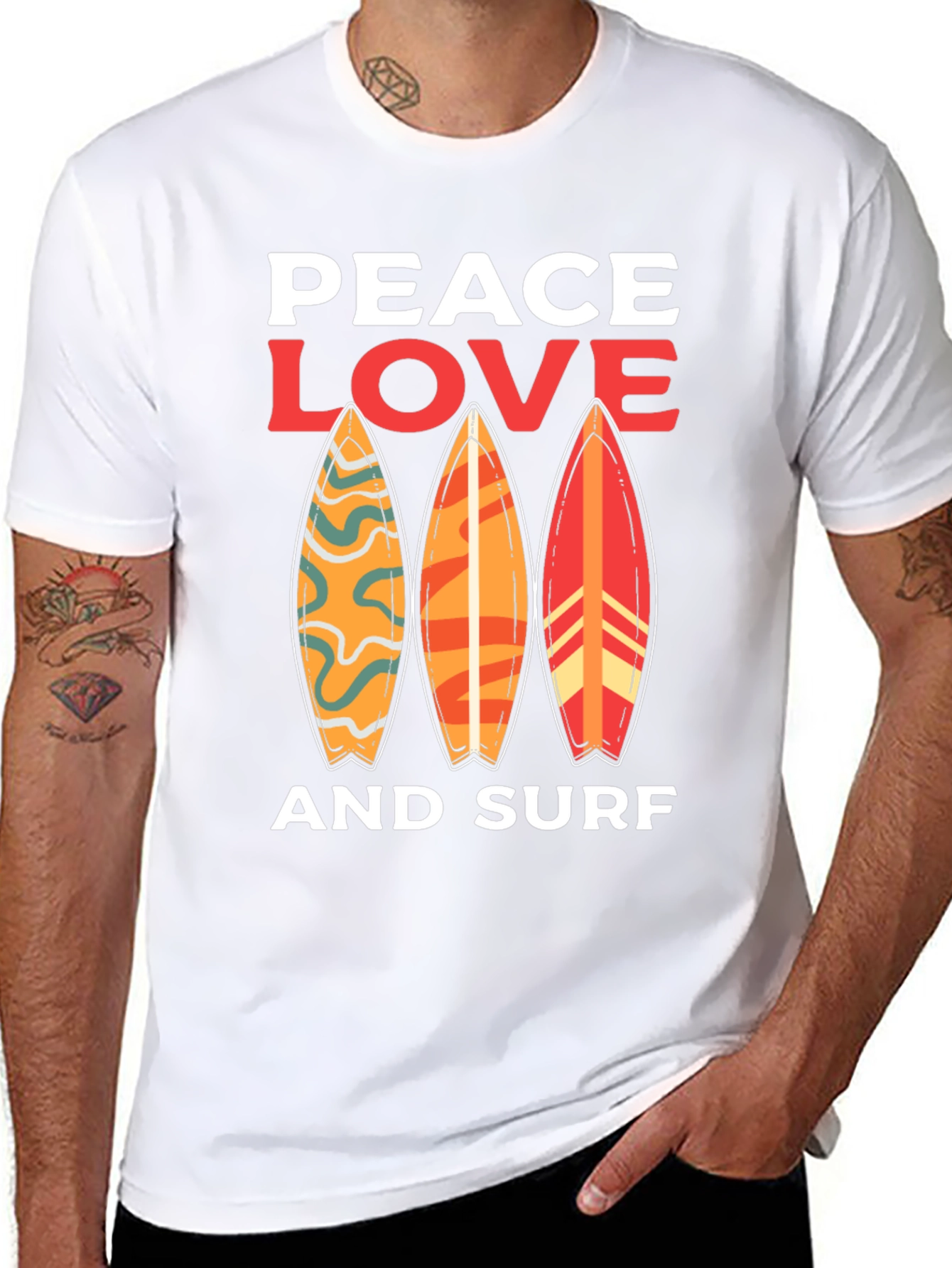 Peace Love Surf Graphic Tee - Unisex