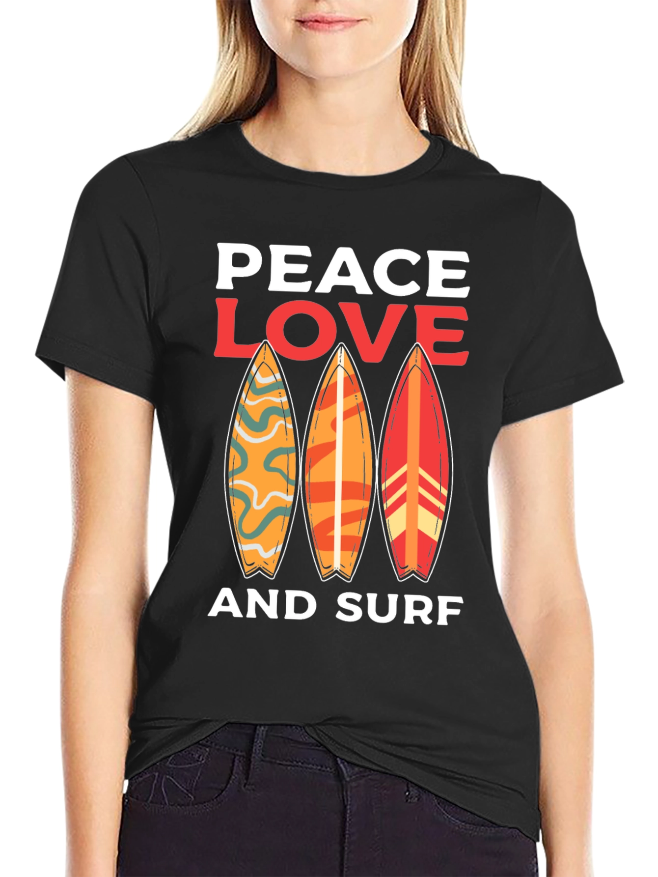 Peace Love Surf Graphic Tee - Unisex