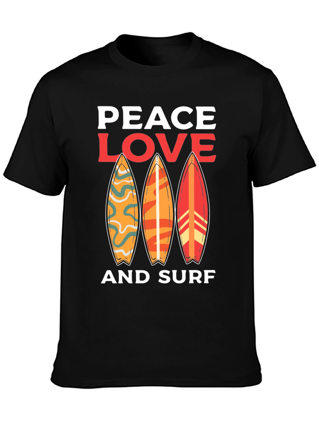 Peace Love Surf Graphic Tee - Unisex