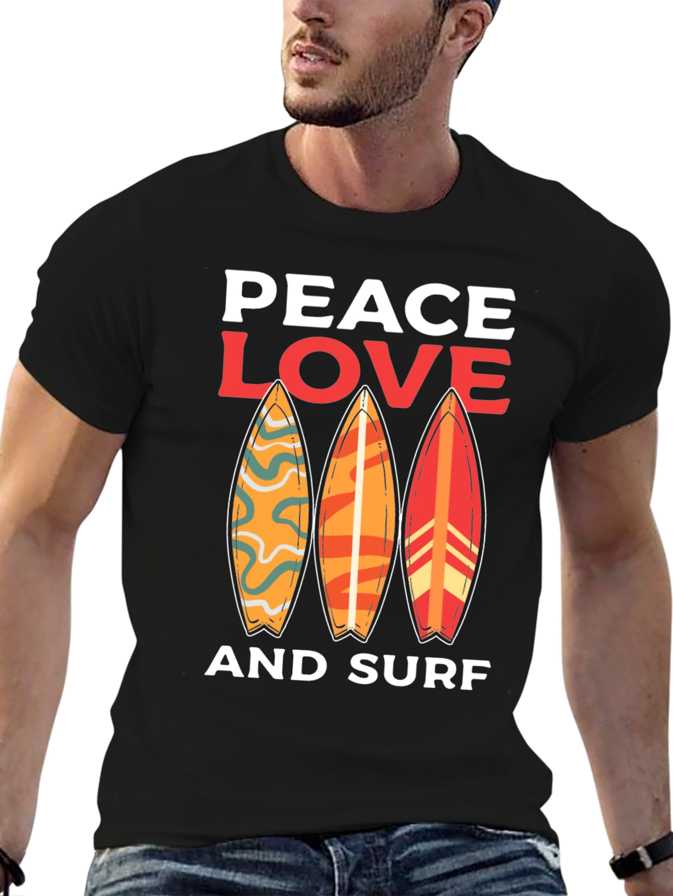 Peace Love Surf Graphic Tee - Unisex