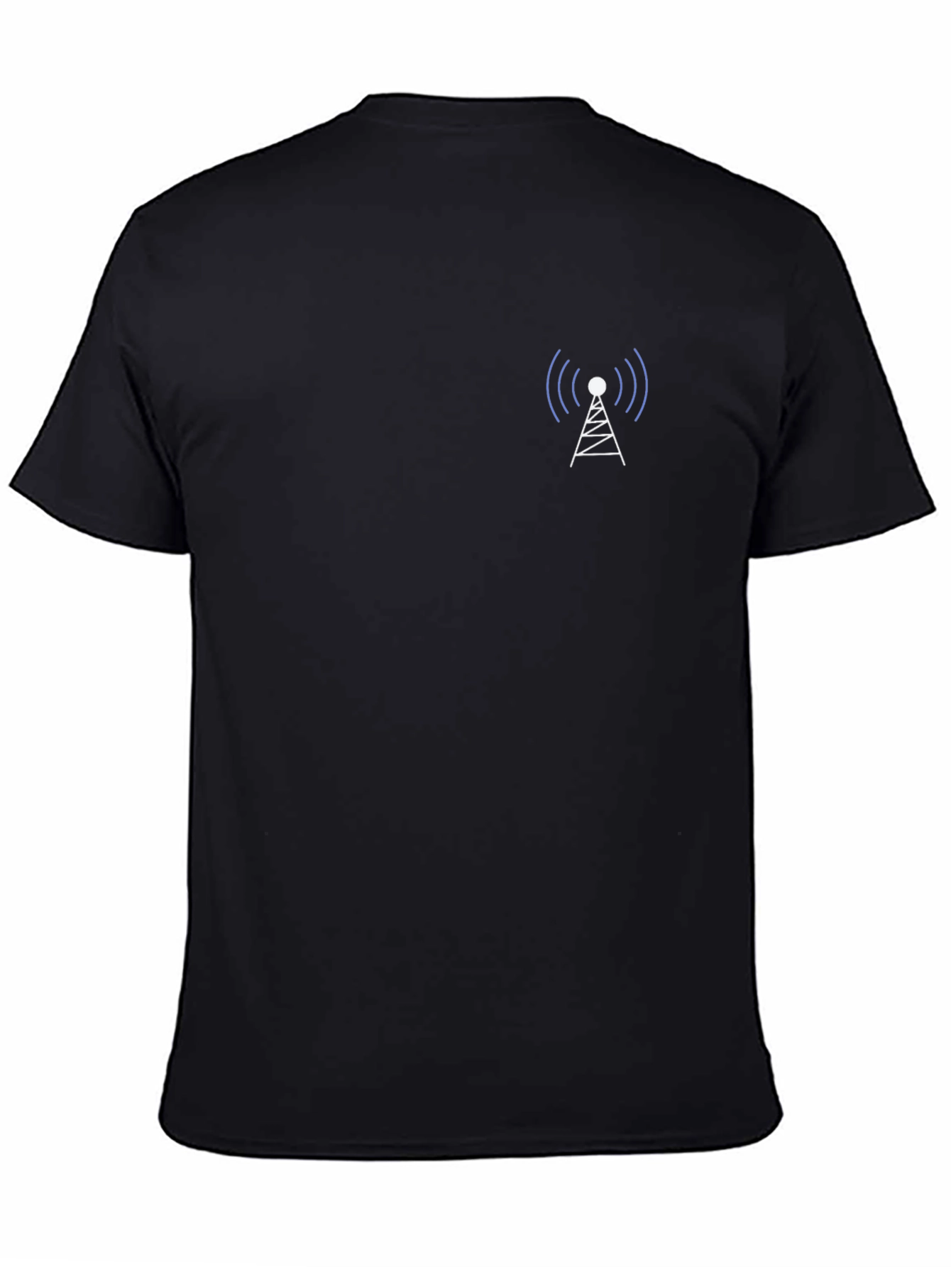 Minimalist Antenna Graphic Tee - Black