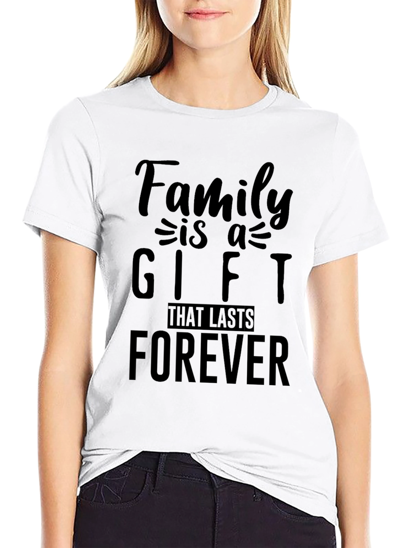 Family is a Gift Black Graphic Tee