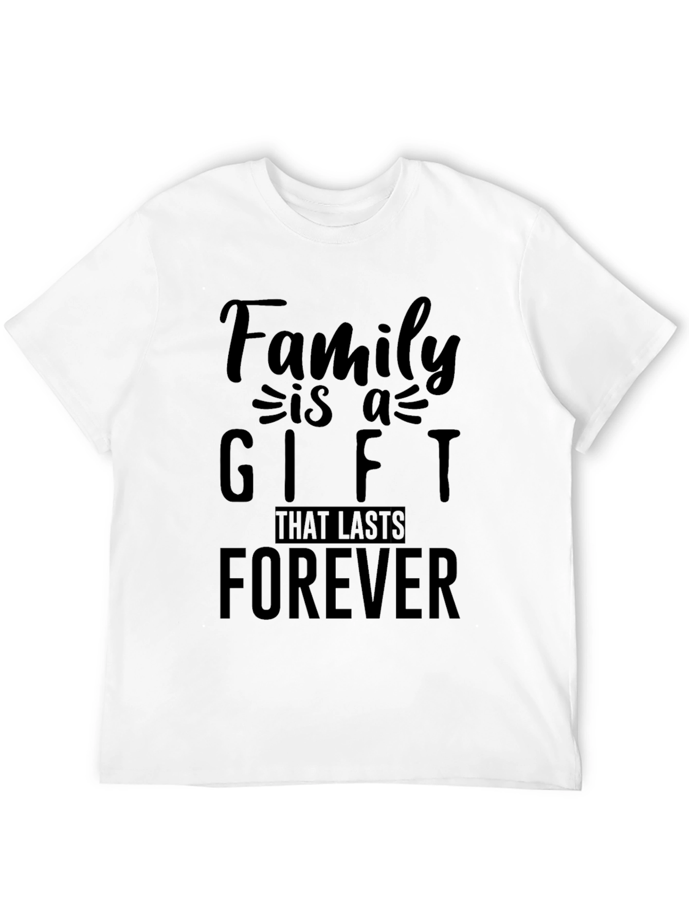 Family is a Gift Black Graphic Tee