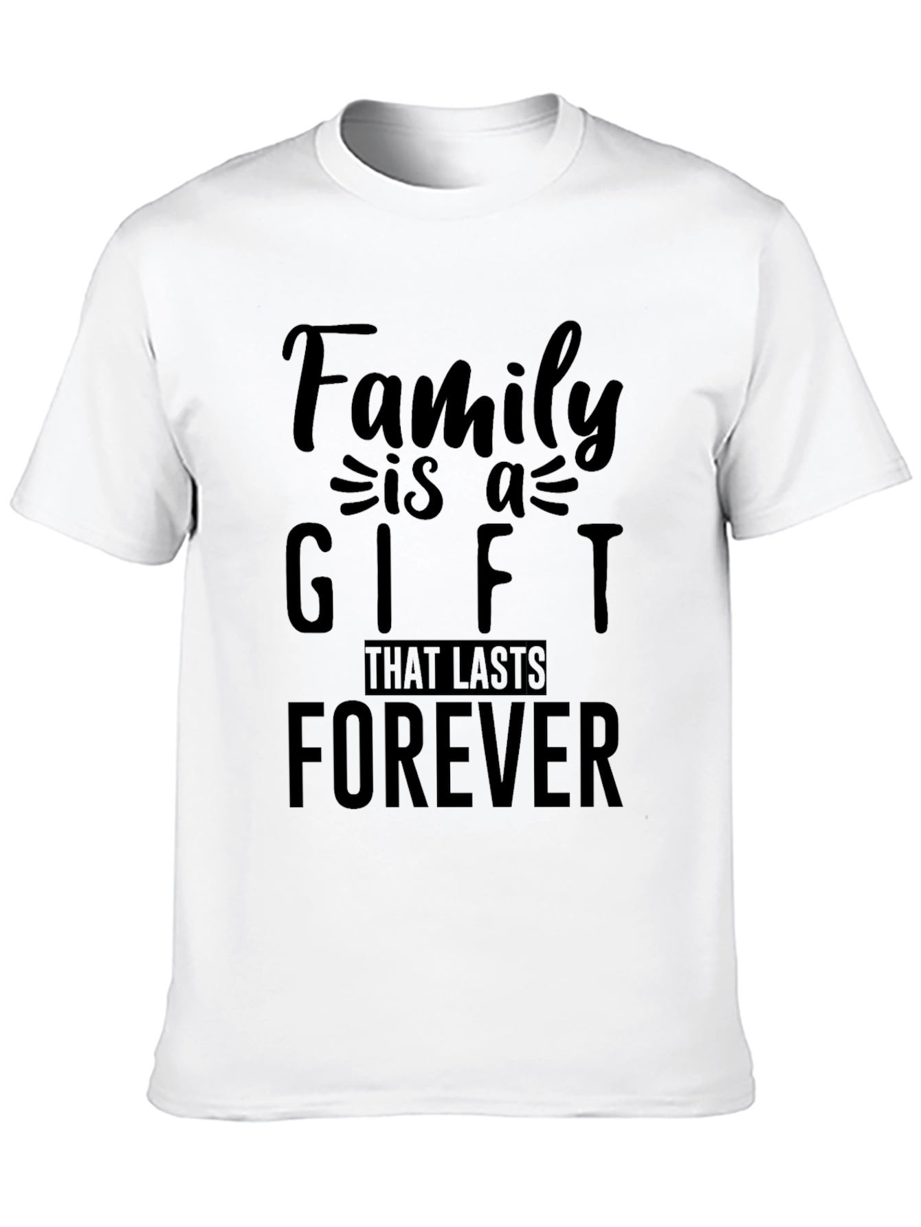 Family is a Gift Black Graphic Tee