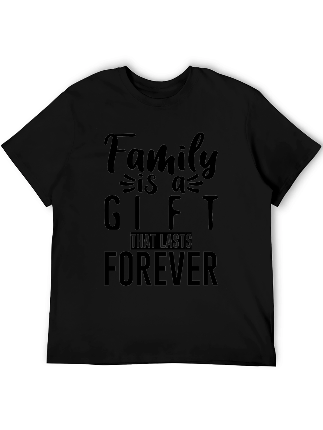 Family is a Gift Black Graphic Tee