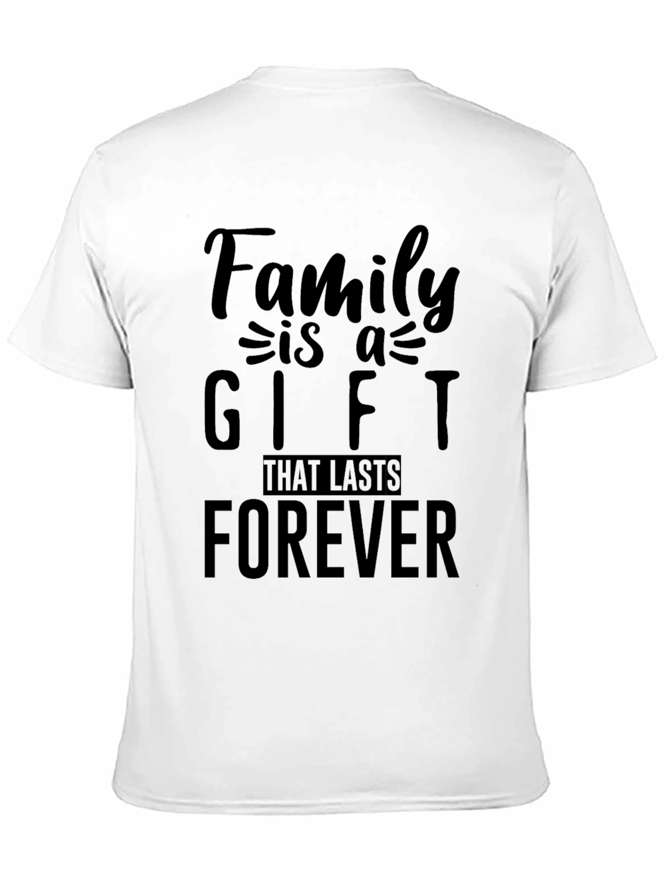 Family is a Gift Black Graphic Tee