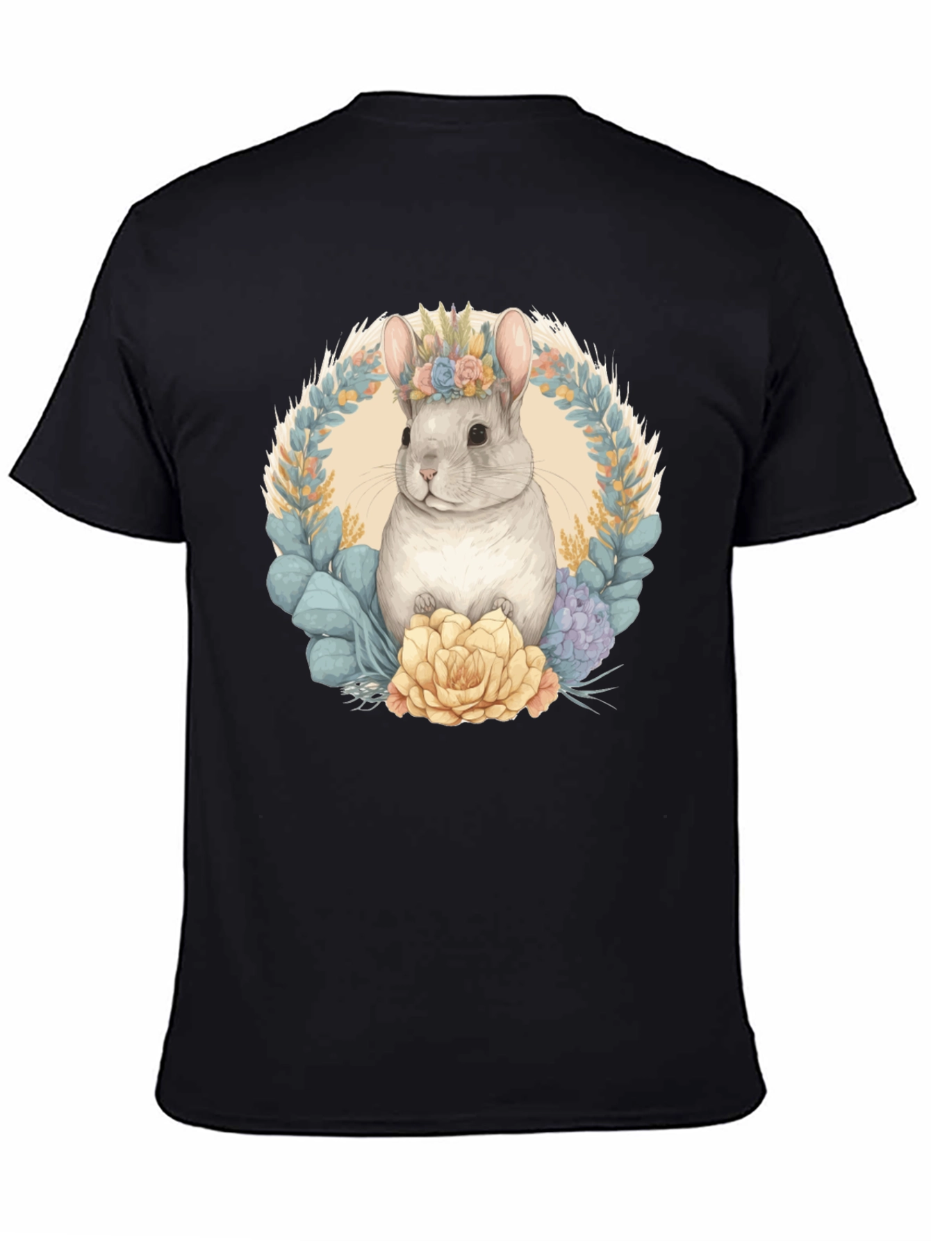 Chinchilla Floral Wreath Graphic Tee