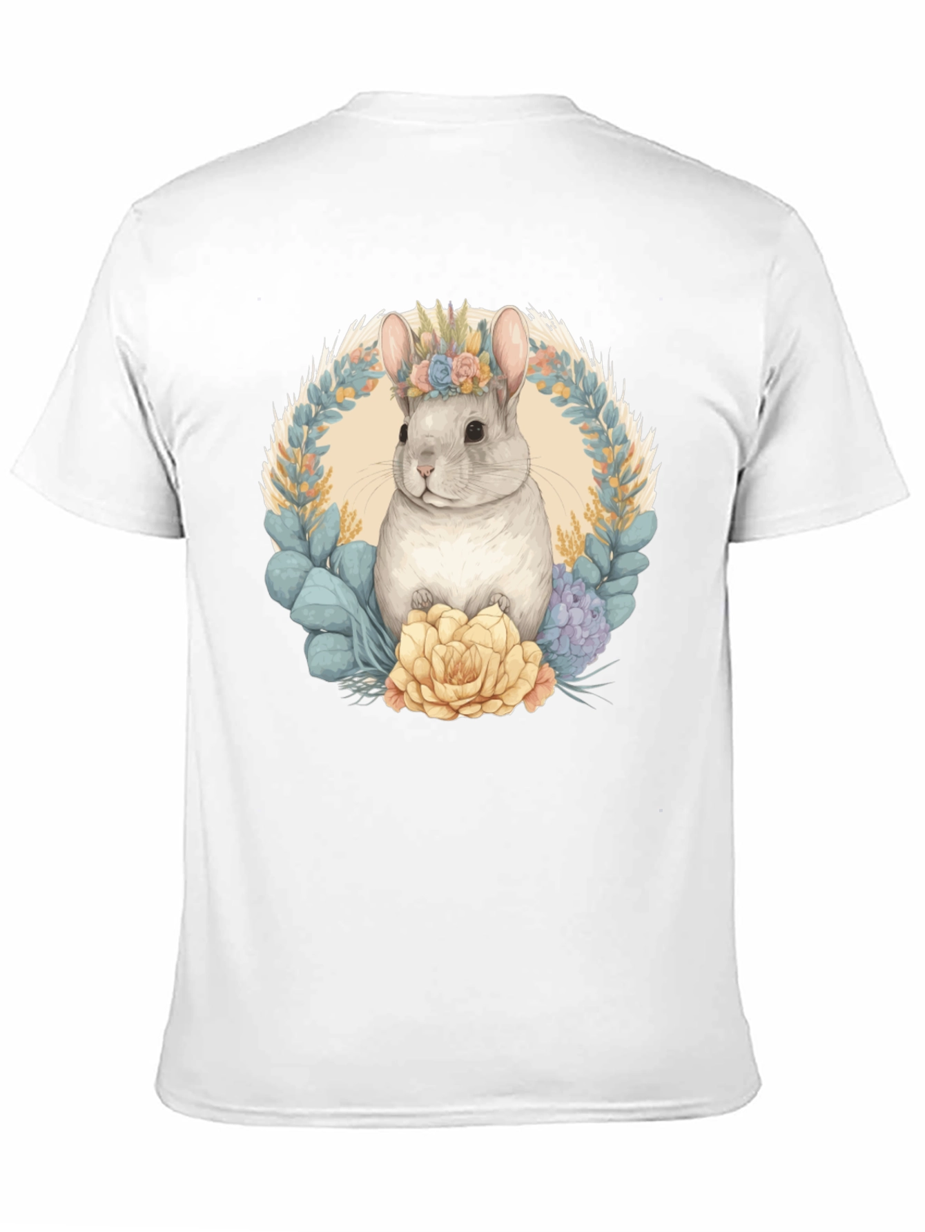 Chinchilla Floral Wreath Graphic Tee
