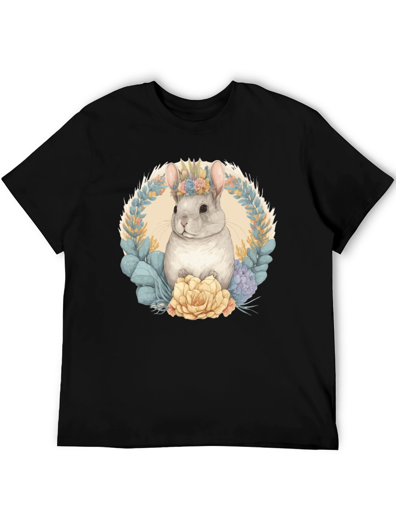 Chinchilla Floral Wreath Graphic Tee