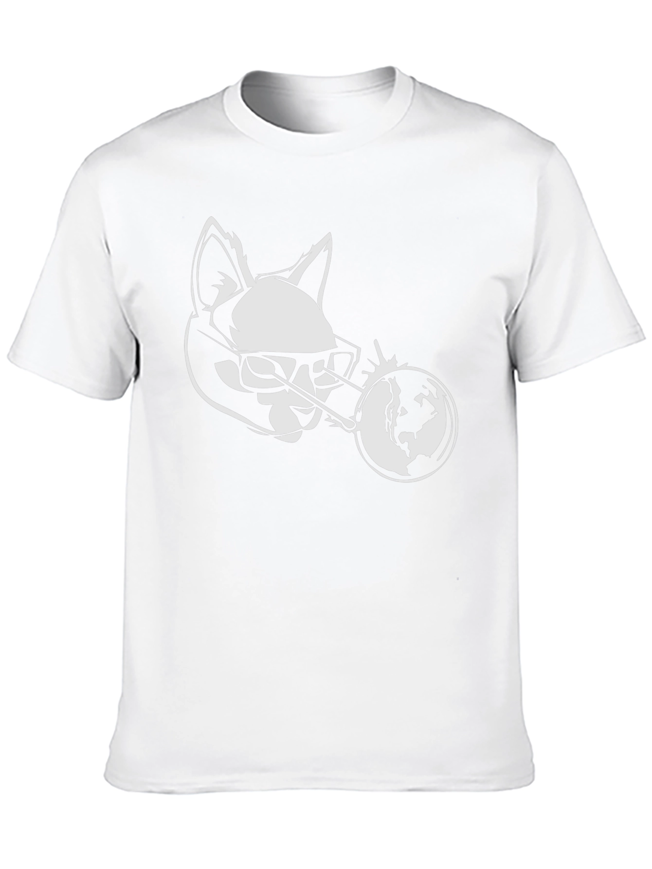 Cool Cat Globe Graphic Black T-Shirt