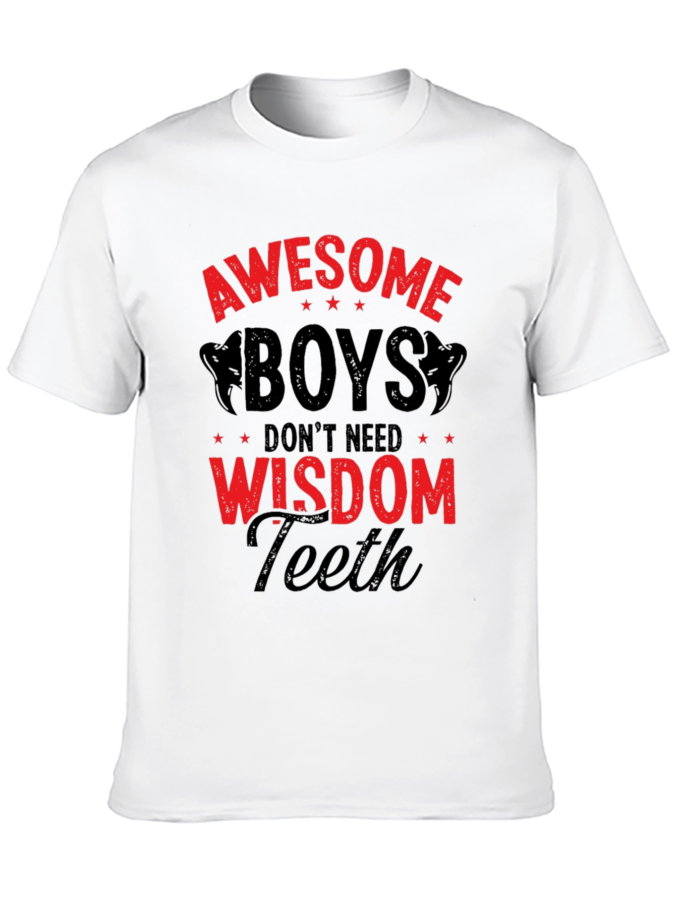 Awesome Boys Wisdom Teeth Graphic T-Shirt