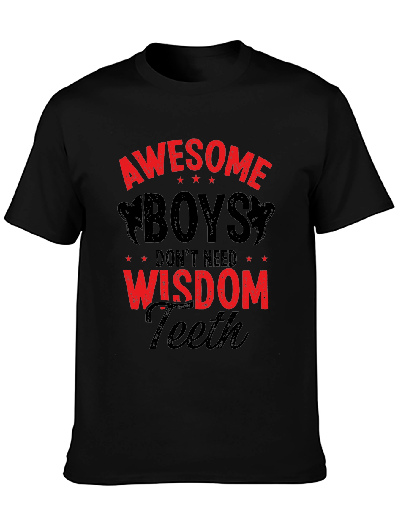 Awesome Boys Wisdom Teeth Graphic T-Shirt